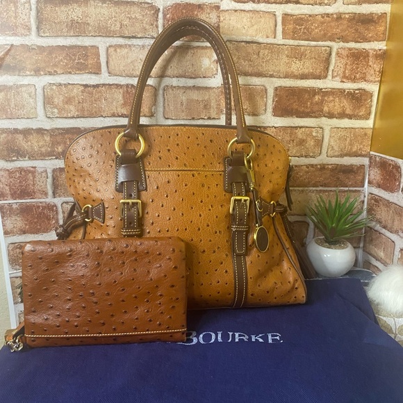 Dooney & Bourke Ostrich Bristol Florentine Leather  with Dooney Charms - Picture 6 of 16